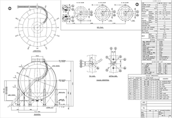 Spherical Storage Tank (ASME Sec. VIII, Div.2)